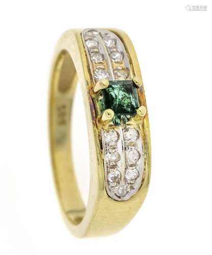 Emerald diamond ring GG/WG 585/