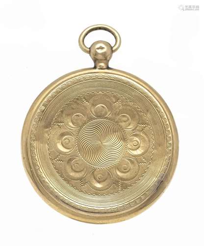 Medallion pendant foam gold c.