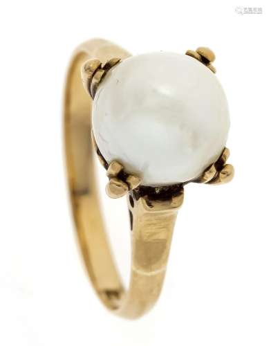 Pearl ring GG 750/000 with a cr
