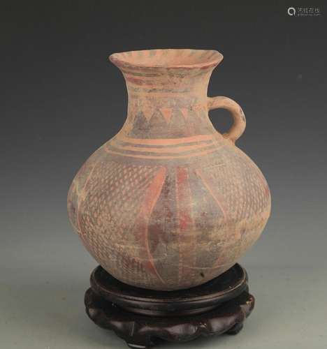 MA JIA YOU CULTURE COLORED CALABASH SHAPED POTTERY JAR