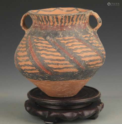 MA JIA YOU CULTURE GEOMETRIC PATTERN POTTERY JAR