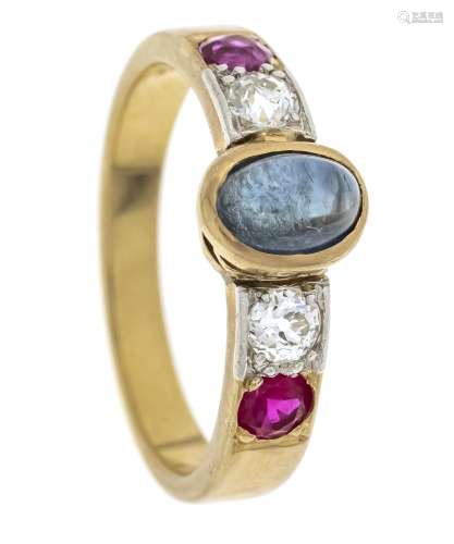 Sapphire-ruby ring GG 585/000 w
