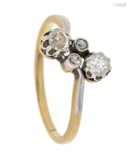 Old-cut diamond Jugenstil ring