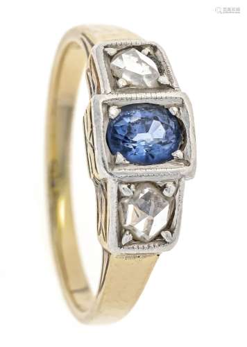Sapphire-diamond rose ring GG/W
