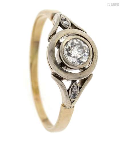 Old-cut diamond ring GG/WG 585/