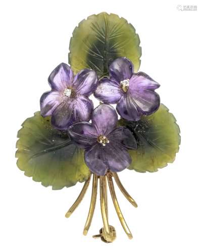 Flower brooch GG 585/000 with 3