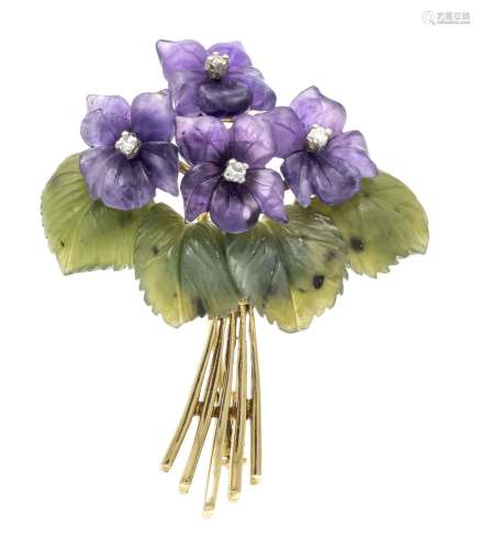 Flower brooch GG 585/000 with 4