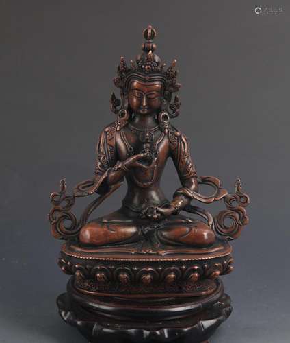 TIBETAN BUDDHISM BRONZE VAJRASATTVA FIGURE