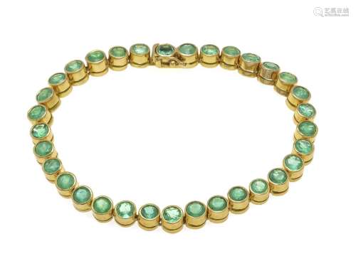 Emerald bracelet GG 750/000 wit