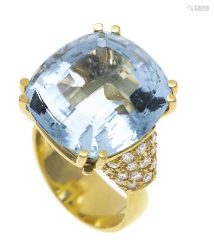 Blue topaz diamond ring GG 750/