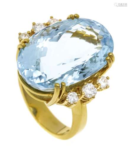 Aquamarine diamond ring GG 750/