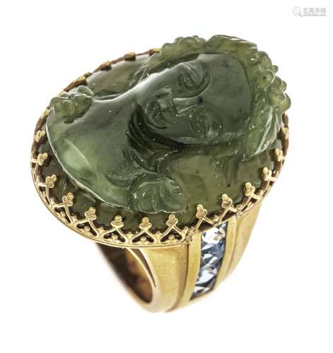 Jade gem ring RG 750/000 circa