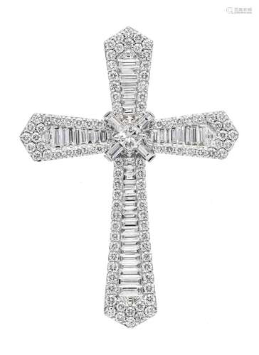 Diamond cross pendant WG 750/00