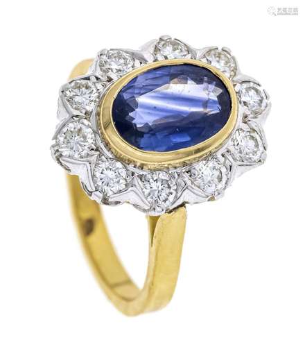 Sapphire diamond ring GG/WG 750