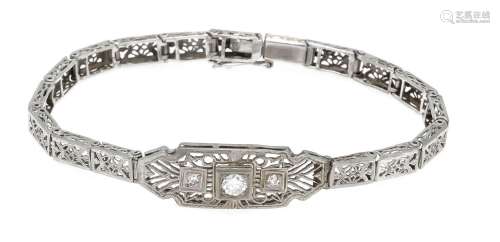 Art Deco bracelet WG 585/000 un