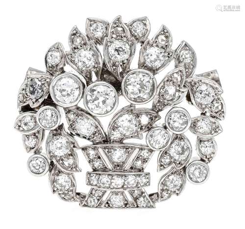 Old-cut diamond brooch/pendant