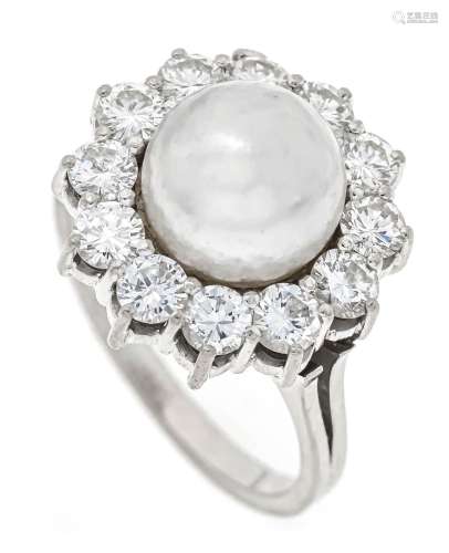 Akoya diamond ring WG 585/000 w