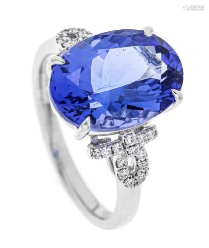 Tanzanite diamond ring WG 750/0
