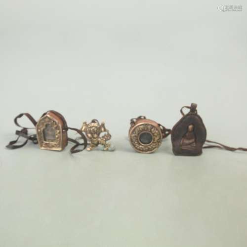 GROUP TIBETAN BUDDHISM BRONZE PENDANT