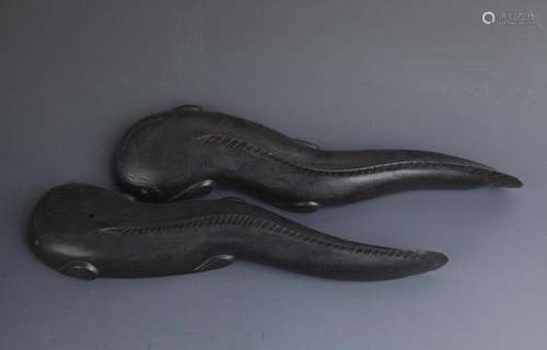 A ROSEWOOD CARVING CAT FISH PAPER WEIGHT