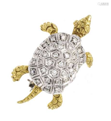 Turtle brooch GG/WG 750/000 ric