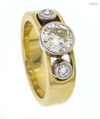 Old-cut diamond ring GG/WG 750/