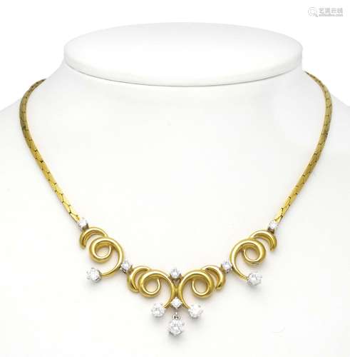 Brilliant necklace GG/WG 750/00