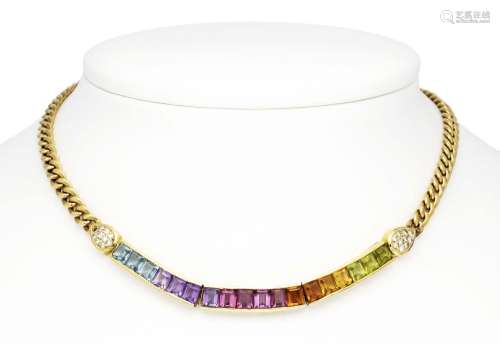 Rainbow necklace GG 750/000 wit