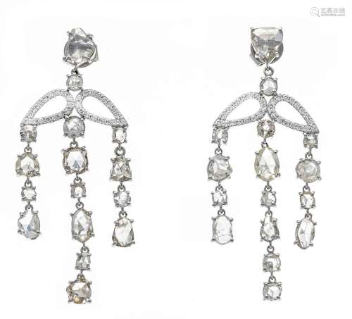 Diamond rose stud earrings WG 7