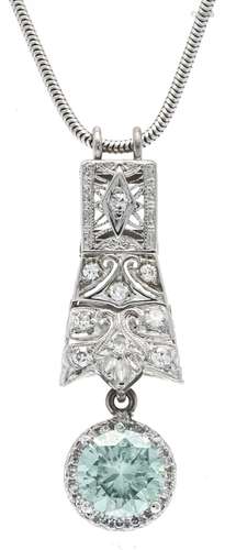 Brilliant pendant platinum with