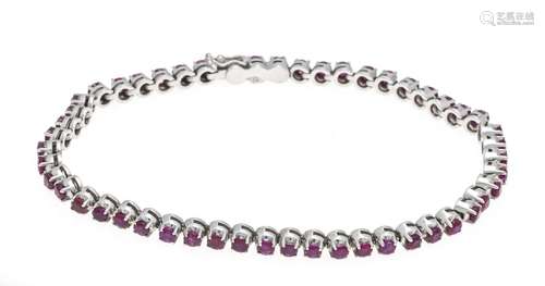 Ruby bracelet WG 750/000 with 5