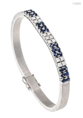 Brilliant sapphire bracelet WG