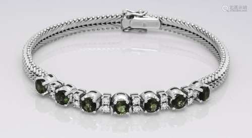 Tourmaline-brilliant bracelet W