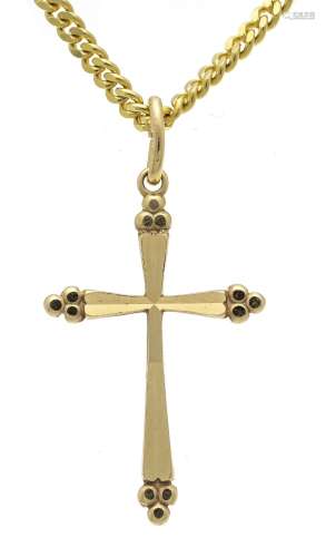 Cross pendant GG 585/000 l. 30