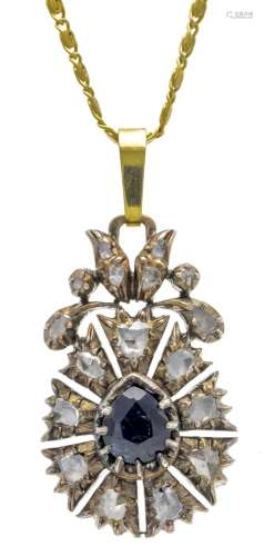 Sapphire-diamond pendant c. 183