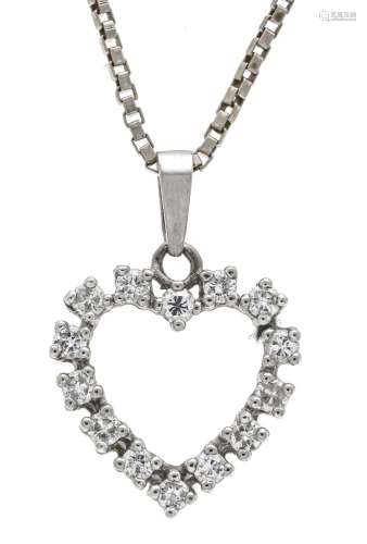 Heart pendant cca 585/000 with