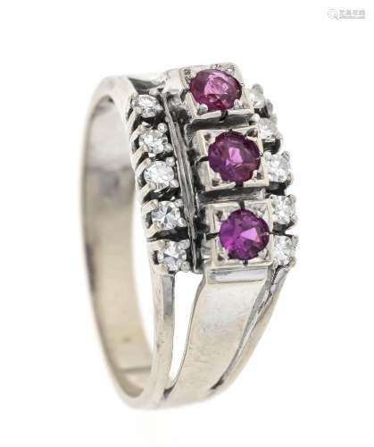 Ruby diamond ring WG 585/000 wi