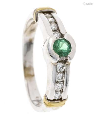 Emerald diamond ring WG/GG 585/