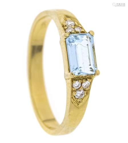 Aquamarine diamond ring GG 750/