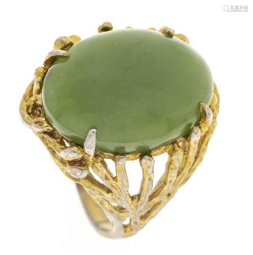 Jade ring gold-plated, with an