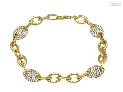 Brilliant-cut diamond bracelet