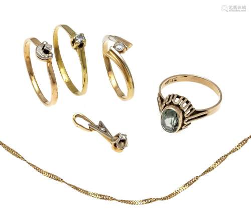 6-piece gold collection, 1 ring