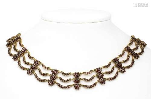 Rare vintage garnet necklace ci