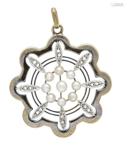 Orient pearl diamond pendant GG