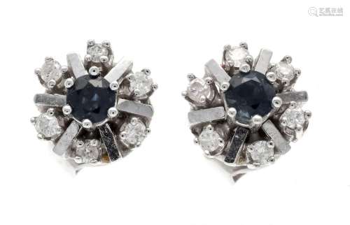 Sapphire diamond stud earrings