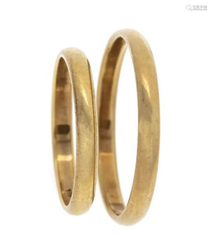 2 wedding rings GG 585/000 B. 2