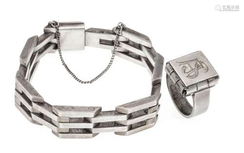 2-piece set silver 900/000 link