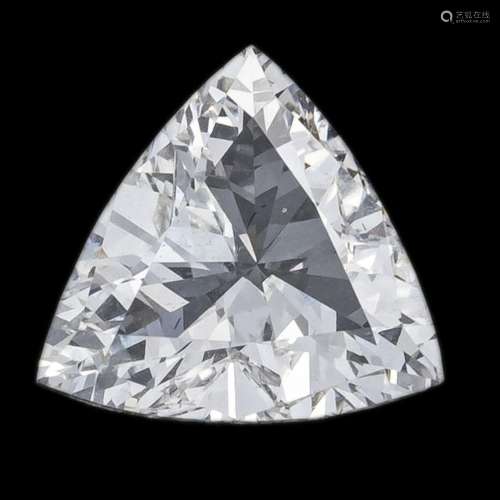 Trilliant cut diamond 0.38 ct f