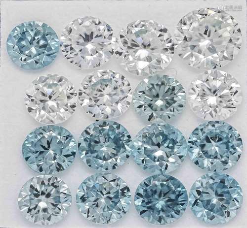 16 Natural zircons 33,2 ct roun