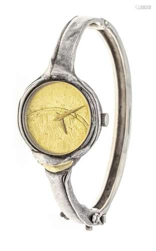 Ladies quartz watch, 925/000 si